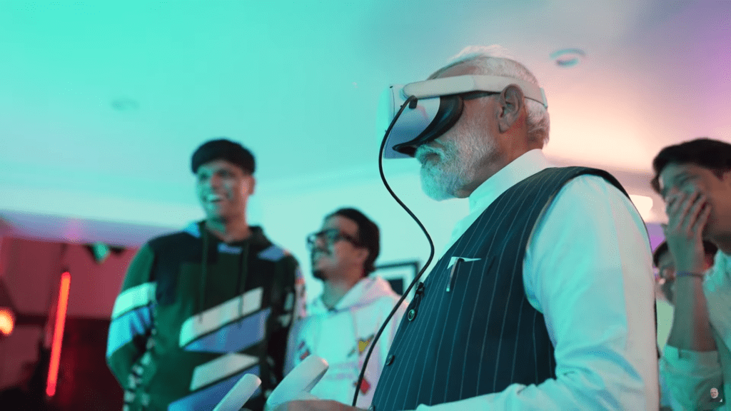 Narendra Modi Playing VR games